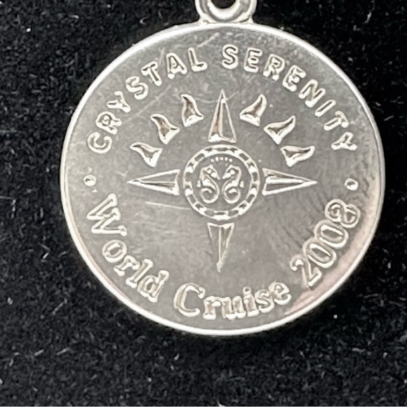 Tiffany & Co Silver World  Cruise 2008 Crystal Serenity Pendant Necklace - Picture 4 of 8
